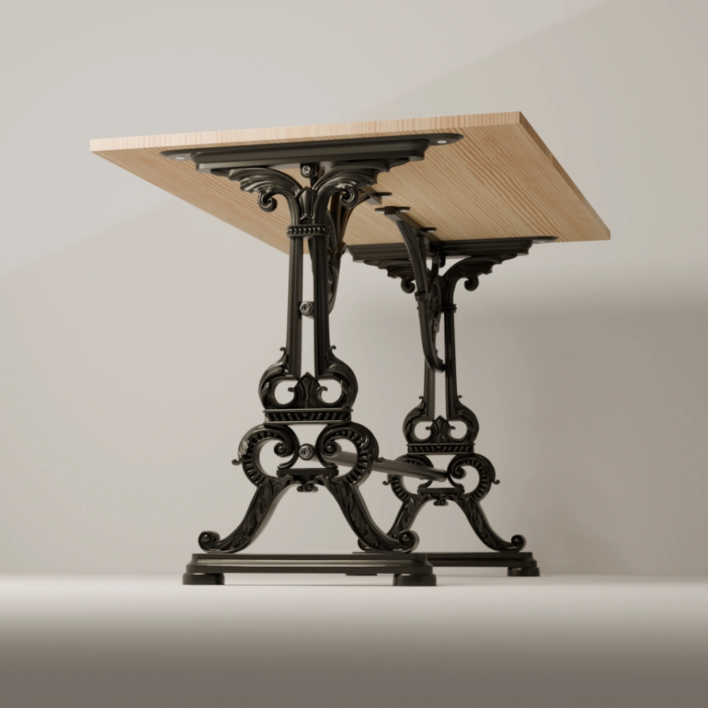 Комплект чугунных боковин с кронштейнами для стола DLMZ01