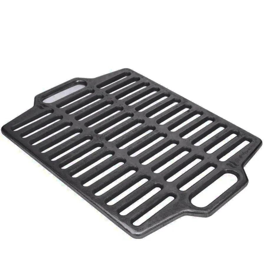 Профессиональная чугунная решетка 495*365*11 мм для гриля и барбекю на мангал