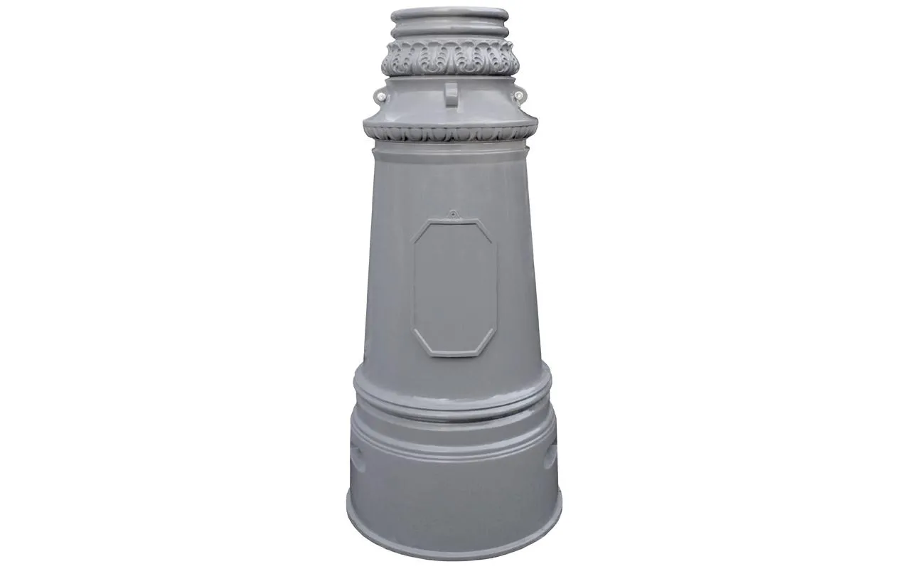 Цоколь чугунный Ц-6 высота 1500 мм, для опоры d 273 мм, с двумя лючками