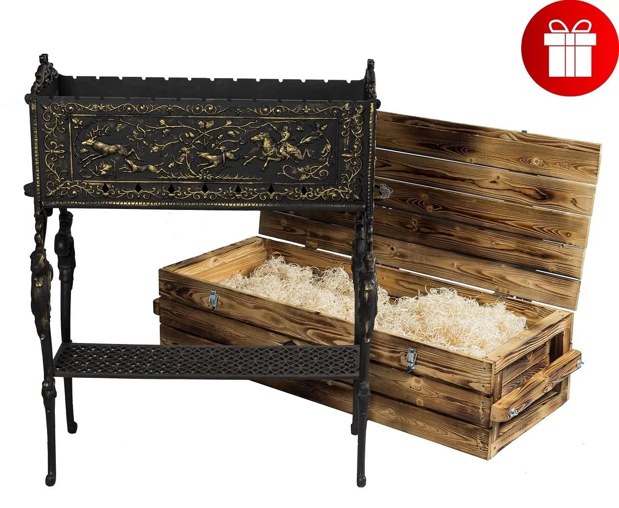 Чугунный мангал Царская охота